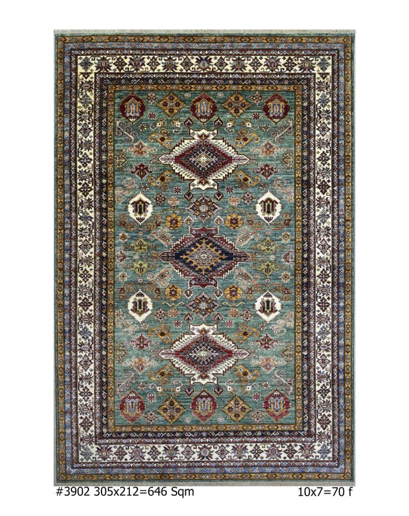 Afghan Carpets Light Base Green 